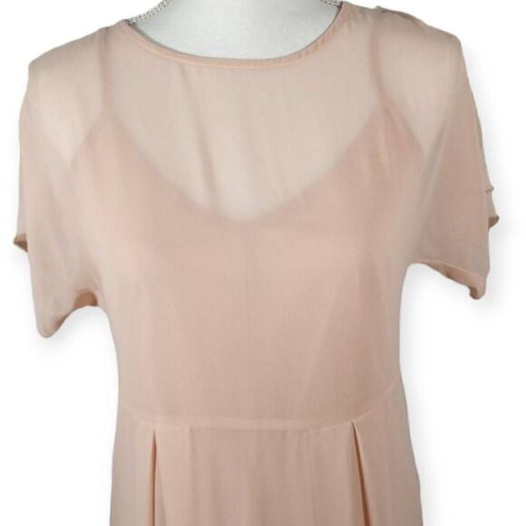 ZARA WOMAN LT.PINK CAMI DRESS WITH SHEER DRESS SZ.S EUC. - Picture 2 of 7